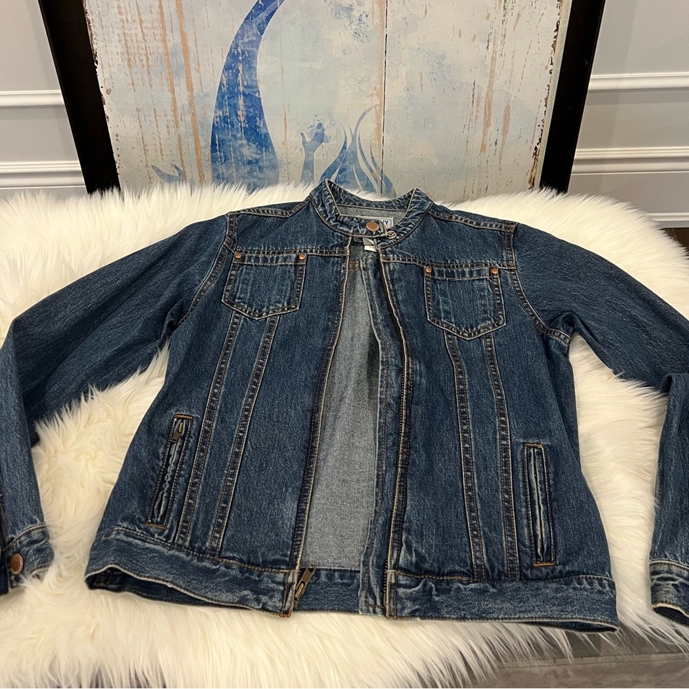 Denim Jacket with Zipper, Old Navy